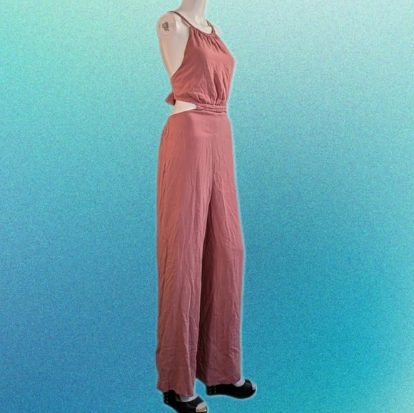 Lulu's Cut Out Jumpsuit In Dusty Pink - Picture 3 of 13